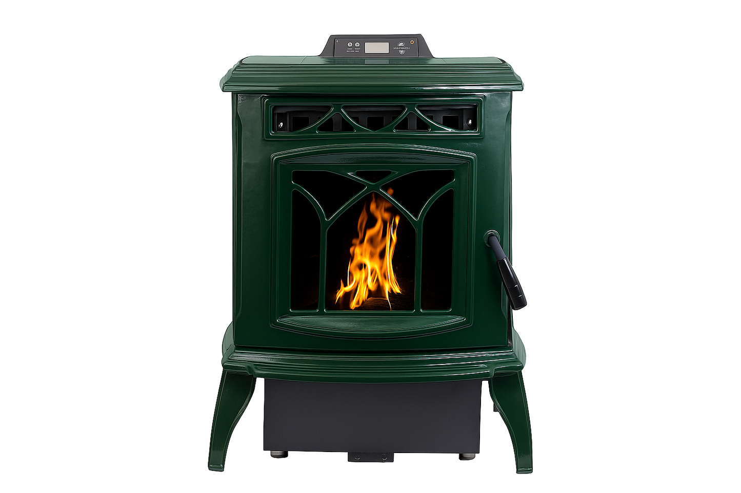 ComfortBilt HP75C pellet stove in Green — cast studio green
