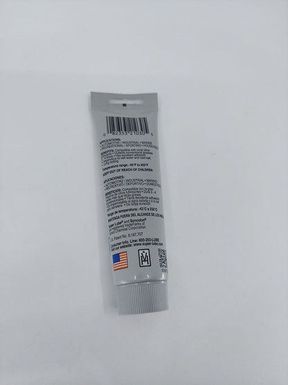 Super Lube grease tube back label