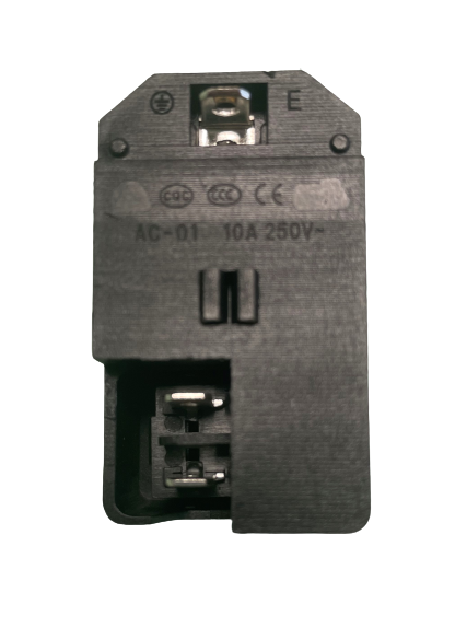 ComfortBilt main power switch assembly with fuse holder, rear view