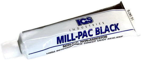 Mill-Pac black high temp sealant 90 ml tube for pellet stove vent joints