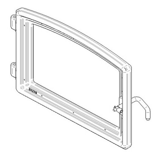 Cast Iron Stove Door with Gasket, Handle & Latch for Drolet Eldorado (SE24219-01)