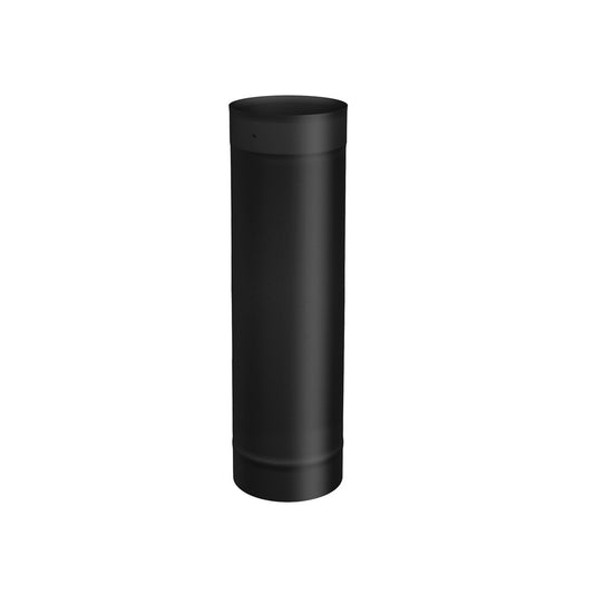 Drolet SP00007 6" black single-wall stove pipe, 24 inch length