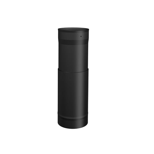 Drolet SP00053 6" telescopic single-wall black stove pipe, 38 to 70 inch