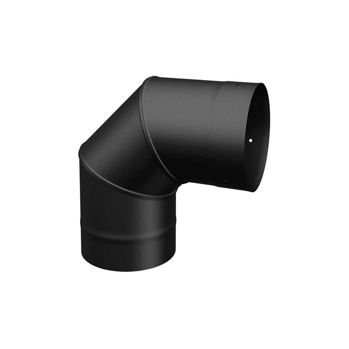 Drolet SP00093 90 degree elbow, 6 inch single-wall black stove pipe