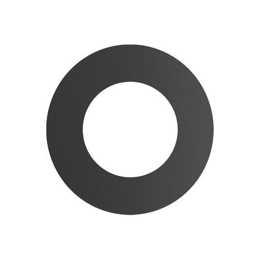 Drolet SP00150 black round wall trim collar, 6 inch