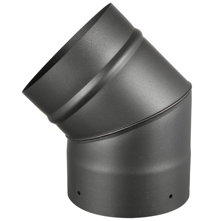AllFuelHST 6" 45 degree black single wall stove pipe elbow