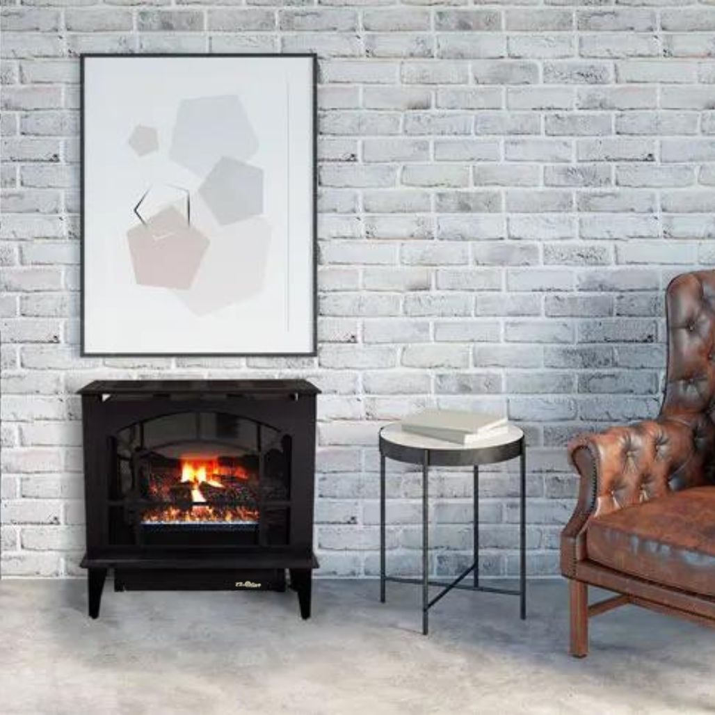 Buck Stove Townsend II vent-free gas stove in vintage copper finish