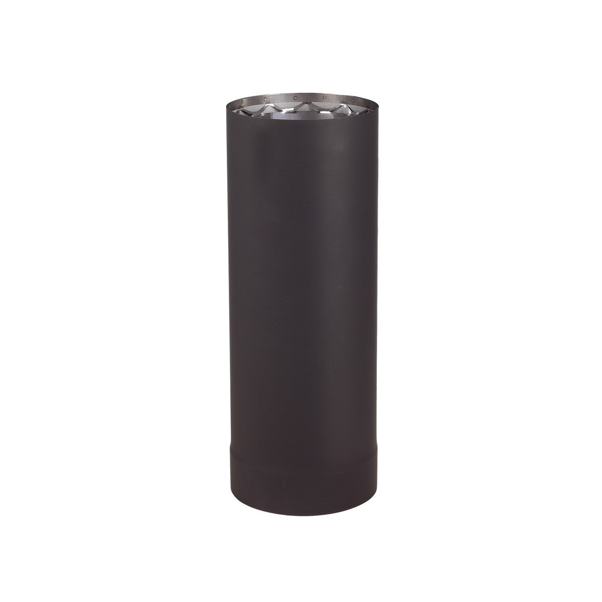 Vortex VOD0001 6 inch double-wall black stove pipe, 6 inch length