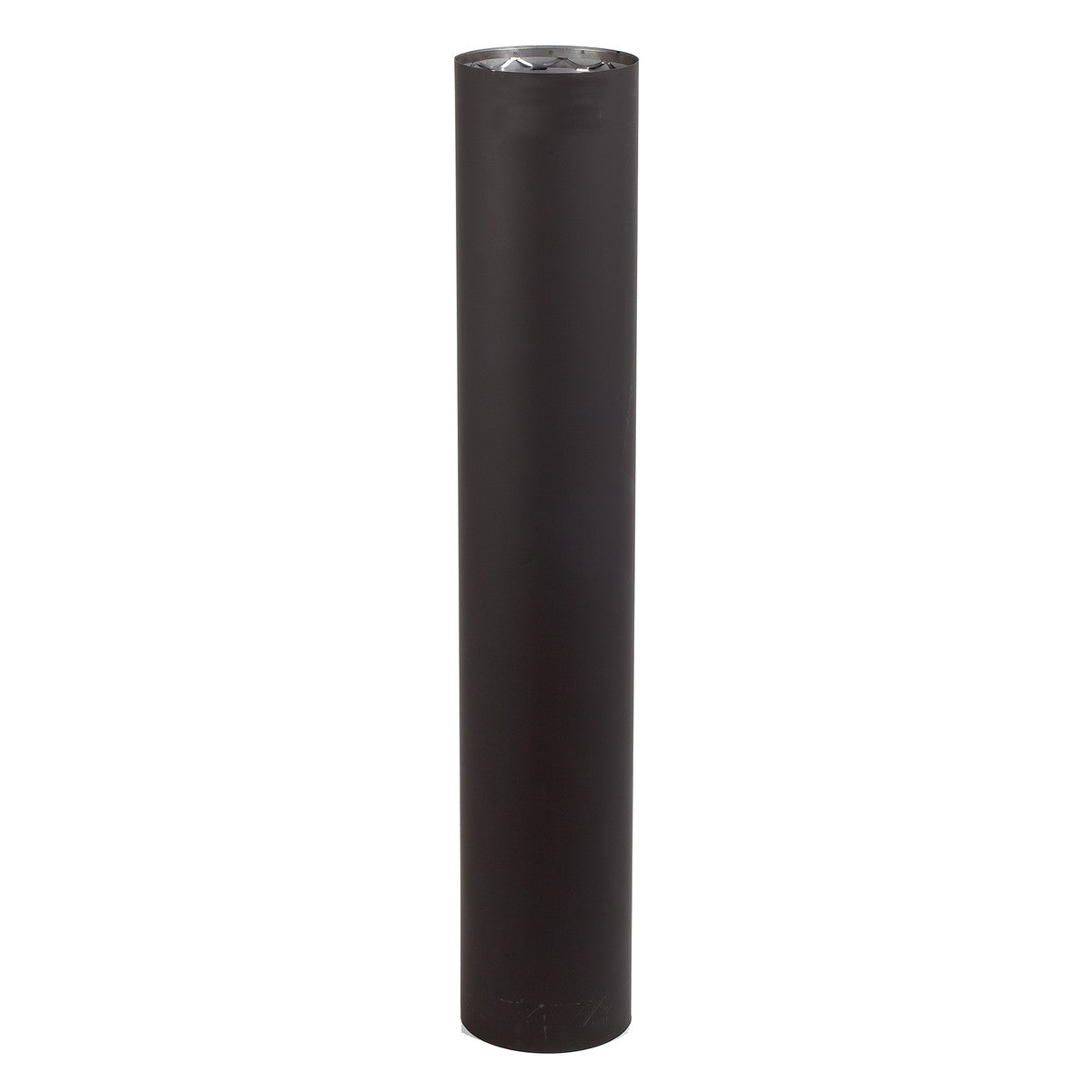 Vortex VOD0004 6 inch double-wall black stove pipe, 12 inch length