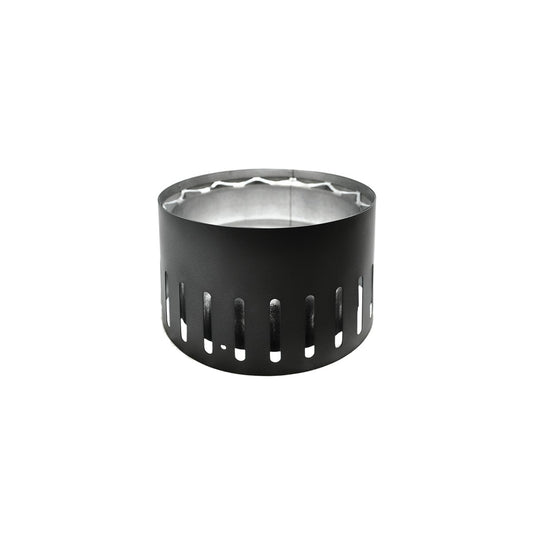 Vortex VOD0290 6 inch vented stove adapter, double-wall black pipe