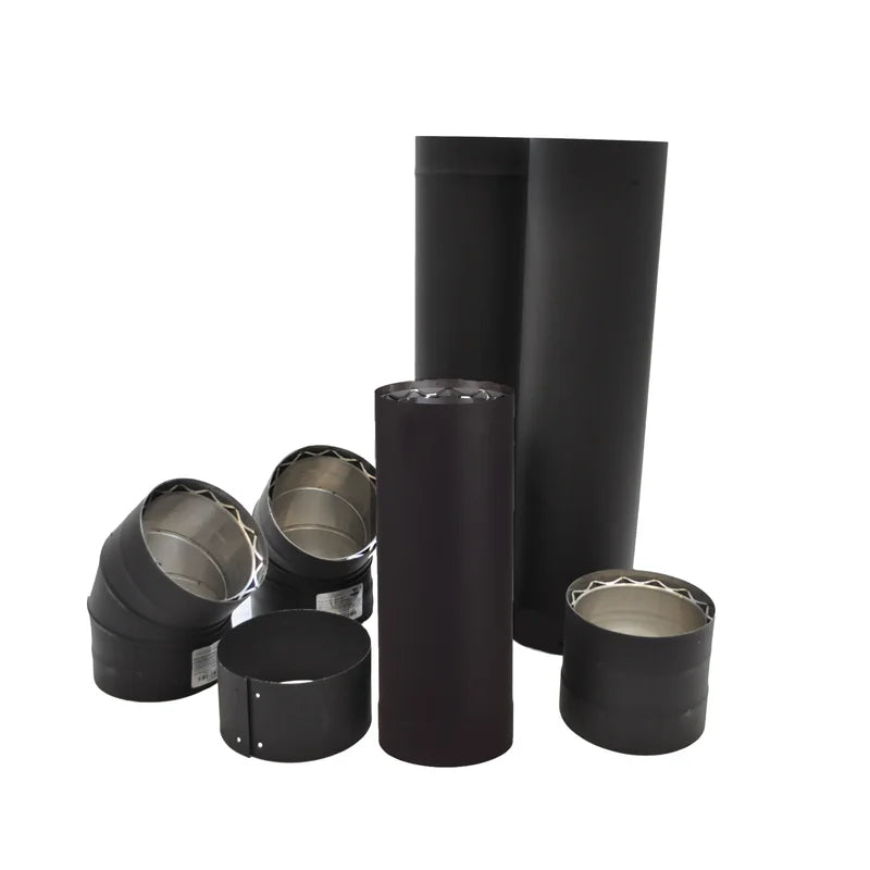 6 inch To-The-Wall Double Wall Stove Pipe Kit