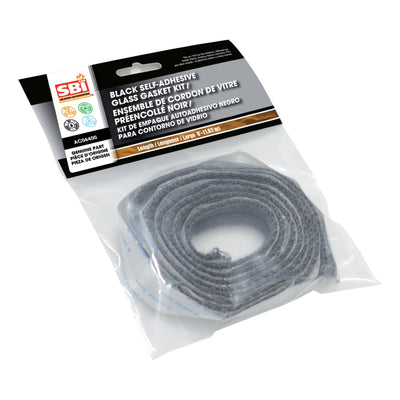 3/4" x 6' Black Pre-Glued Flat Glass Gasket (AC06400)