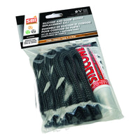 5/8" x 8' Black Door Gasket with Silicone