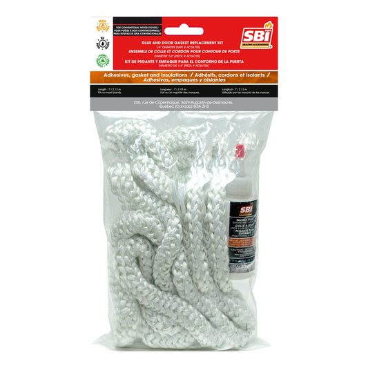 1/4" x 7' White Door Gasket with Glue
