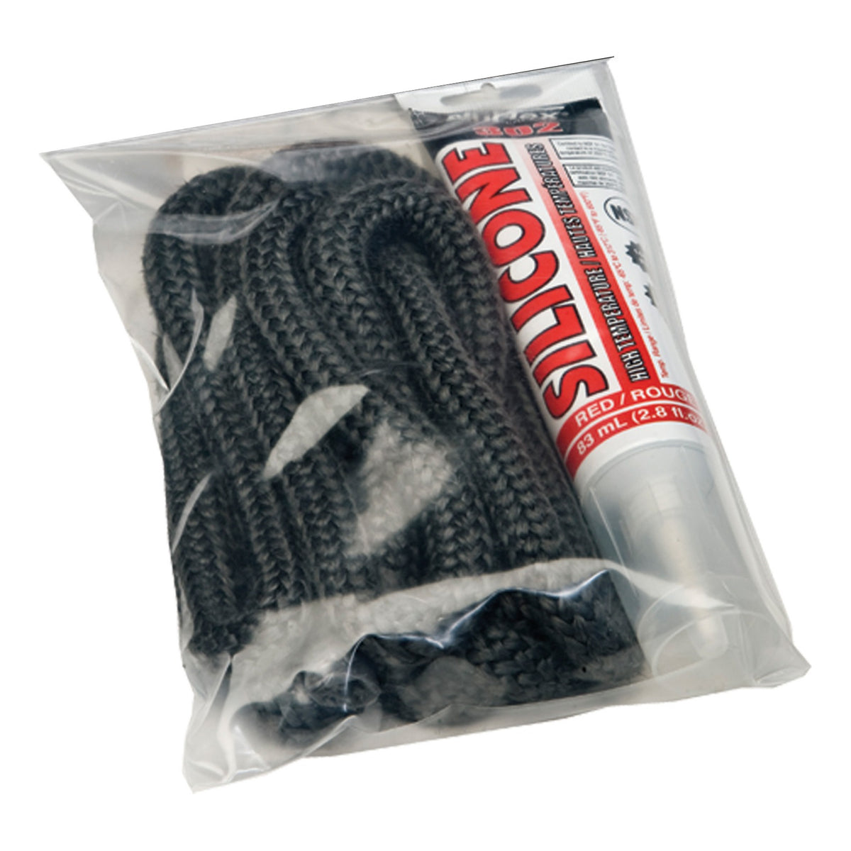 7/8" x 9' Black Round Gasket with Silicone