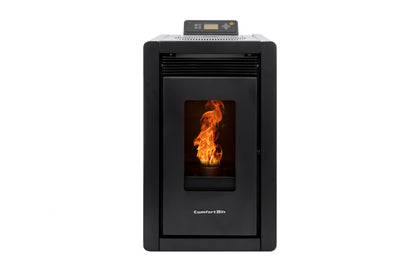 ComfortBilt Alpine HP40 pellet stove – Black, front view