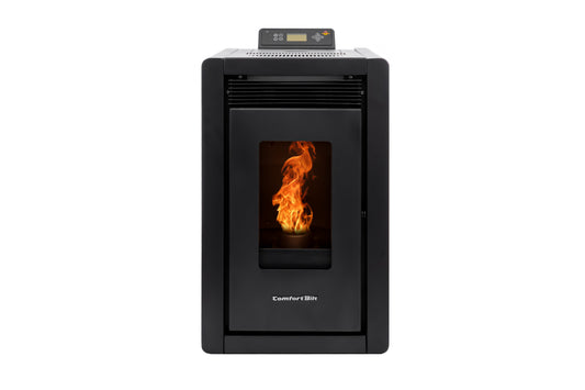 ComfortBilt Alpine HP40 pellet stove – Black, front view