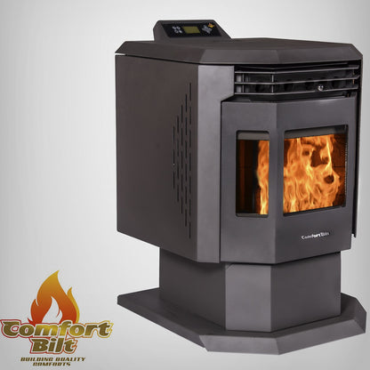 ComfortBilt HP21 pellet stove in Standard — left side with logo