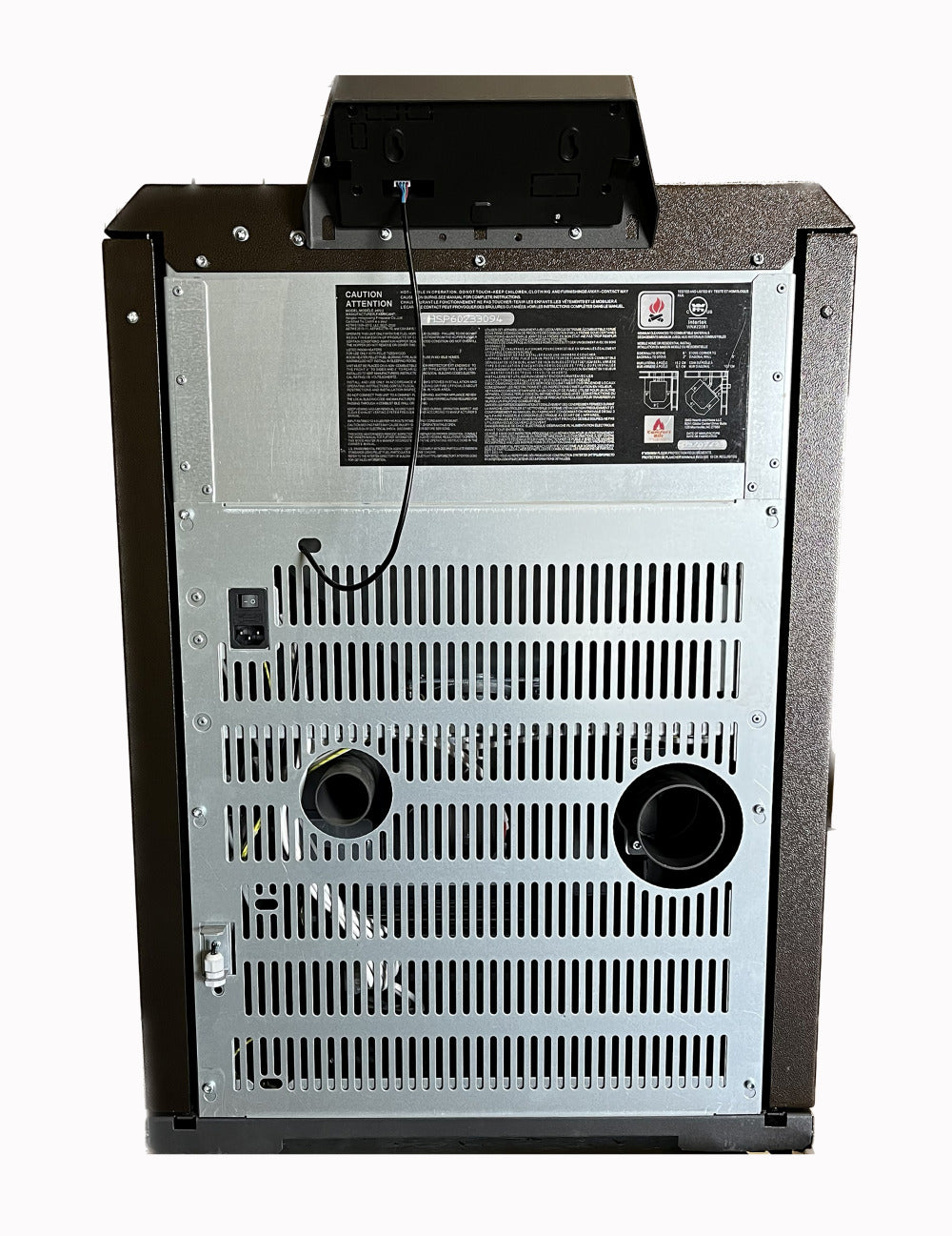 ComfortBilt HP22 pellet stove in Golden Brown — back