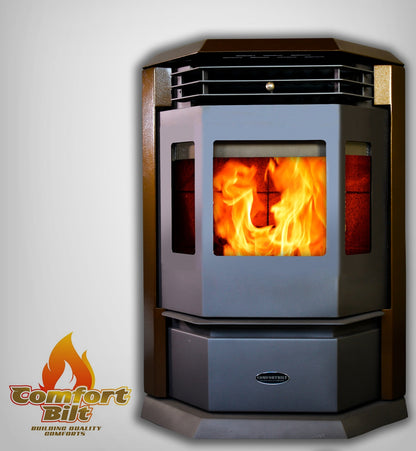 ComfortBilt HP22 pellet stove in Golden Brown — br front
