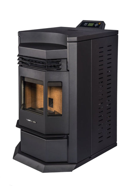 ComfortBilt HP22N pellet stove in Black — right