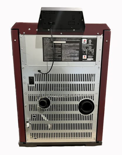 ComfortBilt HP22N pellet stove in Burgundy — back