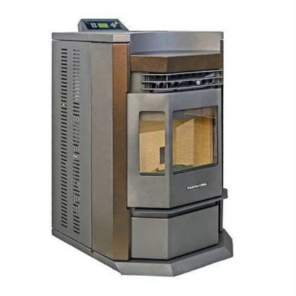 ComfortBilt HP22N pellet stove in Golden Brown — left side