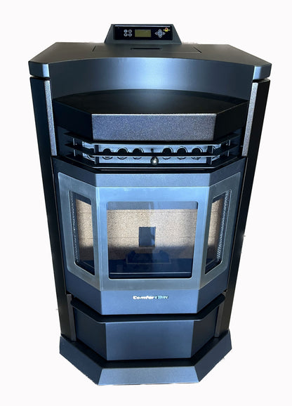 ComfortBilt HP22N pellet stove in Golden Brown Stainless Trim — front