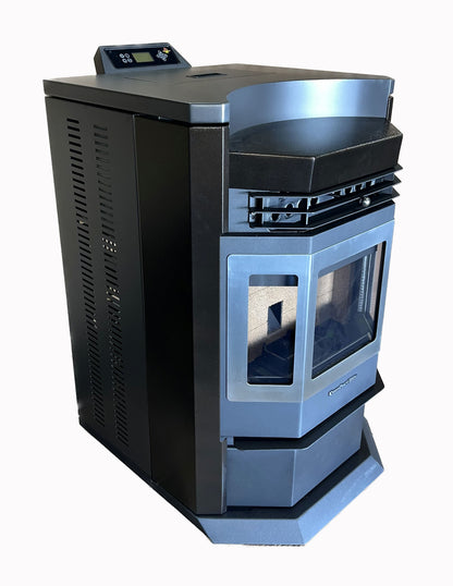 ComfortBilt HP22N pellet stove in Golden Brown Stainless Trim — right