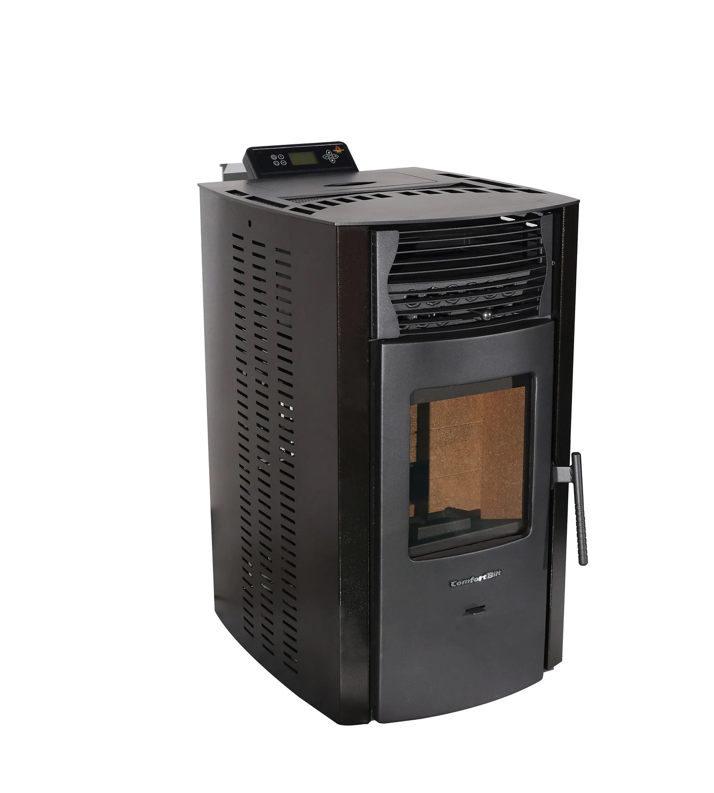 ComfortBilt HP50S pellet stove in Dark Brown — left view
