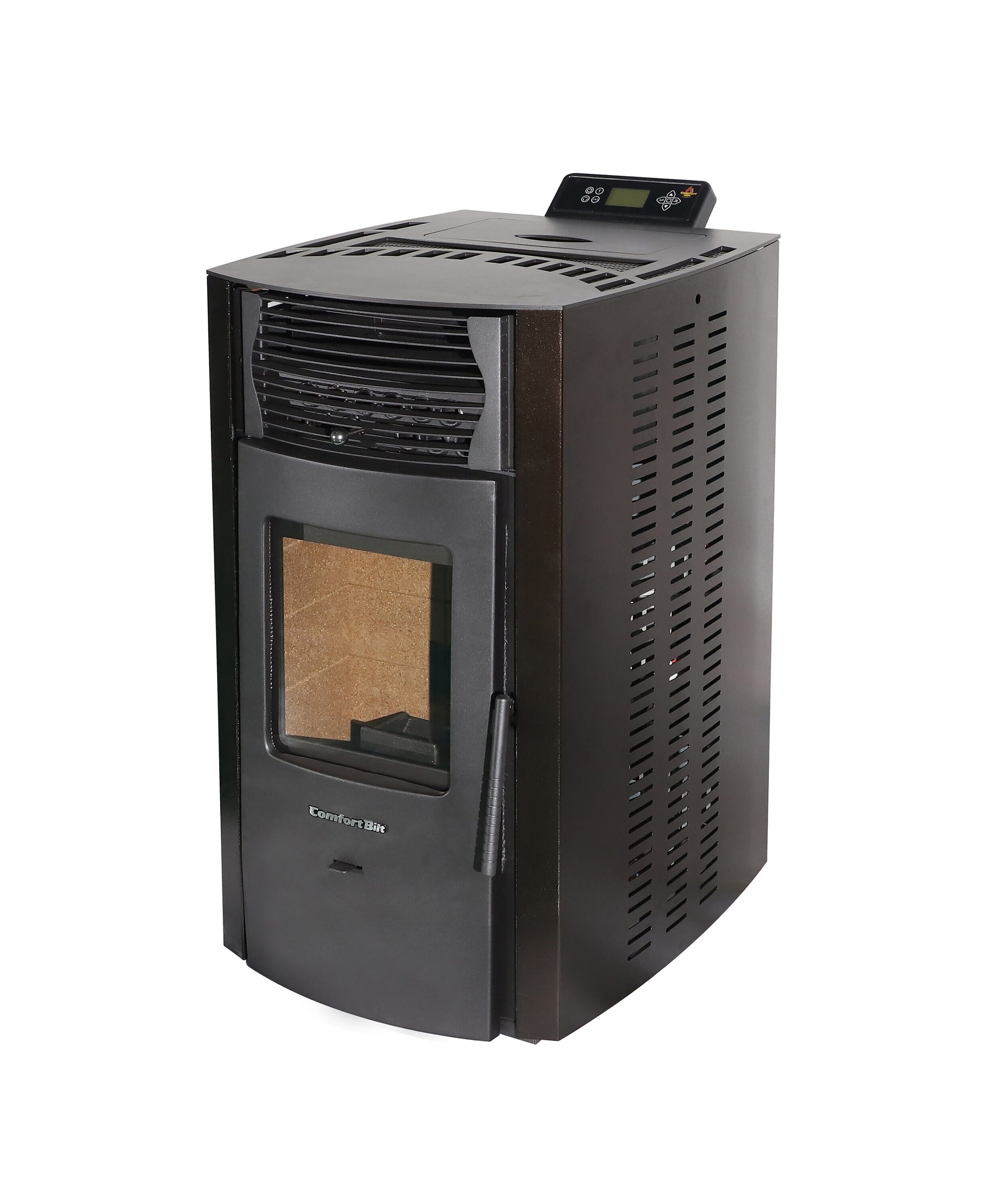 ComfortBilt HP50S pellet stove in Dark Brown — right view (1)