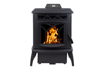 ComfortBilt HP75C pellet stove in Satin Black — cast black studio
