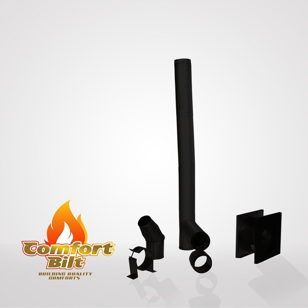 ComfortBilt / DuraVent 3" Pellet Stove Piping Kit, Black Matte, view 3