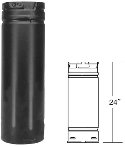 DuraVent 3" PelletVent Pro Straight Pipe, 24" Black