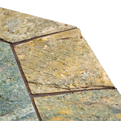 ComfortBilt Corner Hearth Pad, Natural Silver Slate, view 2