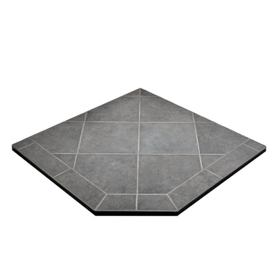ComfortBilt Corner Hearth Pad — Tile & Slate