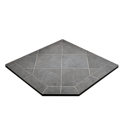 ComfortBilt Corner Hearth Pad, Mill Black