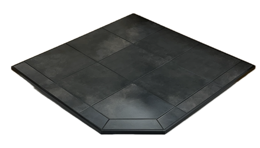 ComfortBilt 40" Corner Hearth Pad — Type 2, Black Copper