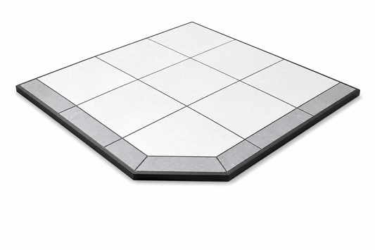 ComfortBilt 40" Corner Hearth Pad — Type 2, Lunar Frost
