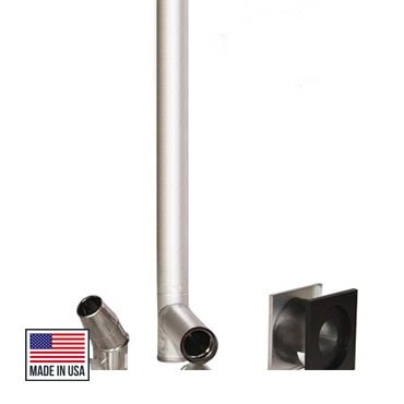 ComfortBilt / DuraVent 3" Pellet Stove Piping Kit, Galvalume, view 2