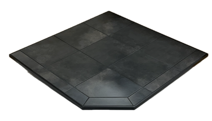 ComfortBilt HP21 pellet stove with 40" Black Copper corner hearth pad combo — additional view 2
