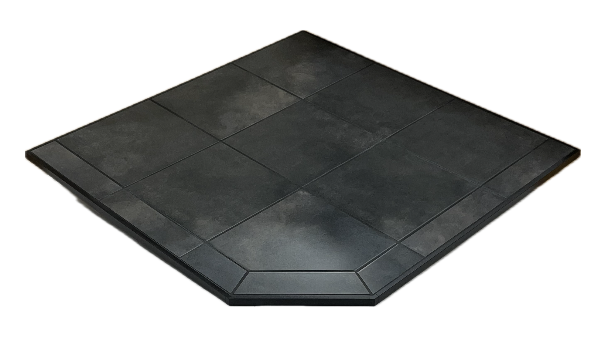 ComfortBilt HP61 pellet stove with 40" Black Copper corner hearth pad combo — additional view 2