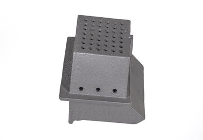 ComfortBilt medium cast burn pot for HP50 and Alpine HP41, top view of air holes