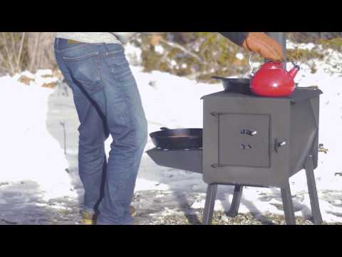 Englander Survivor camp stove cooking demonstration